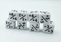 White +1/+1 Magic Counters Plastic Dice Foam Brain Games