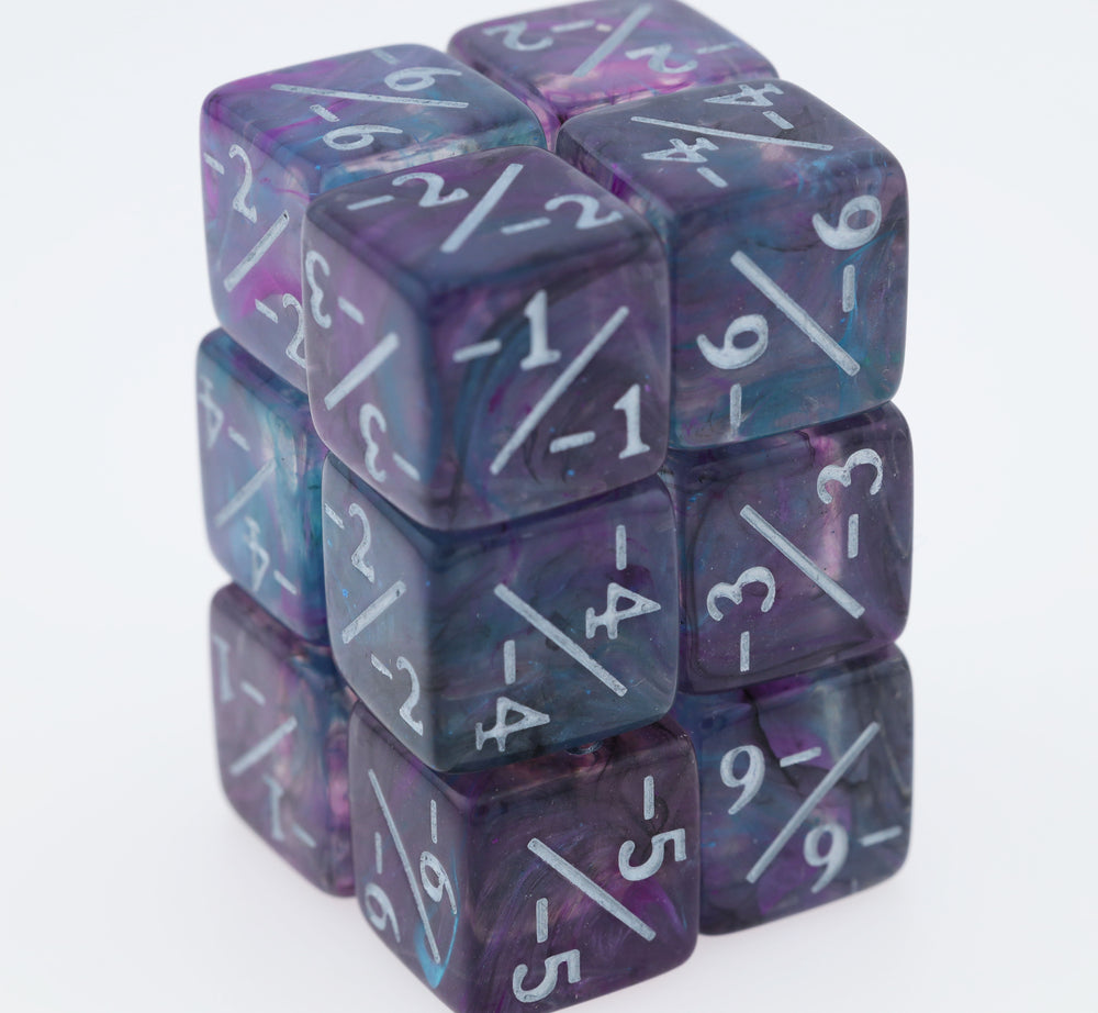 Purple Petunia -1/-1 Magic Counters Plastic Dice Foam Brain Games