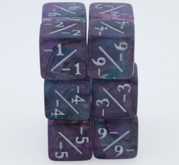 Purple Petunia -1/-1 Magic Counters Plastic Dice Foam Brain Games