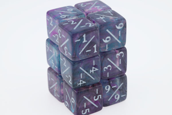 Purple Petunia -1/-1 Magic Counters Plastic Dice Foam Brain Games