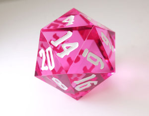 55mm Titan D20 - Sharp Edge Princess Plastic Dice Foam Brain Games