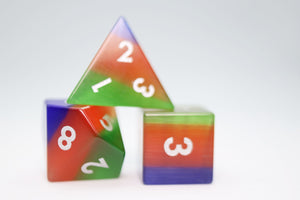 Layered Cat's Eye - Engraved Stone Dice Foam Brain Games