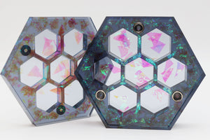 Sharp Edge Resin Dice Vault - Galactic Dreams Dice Box Foam Brain Games