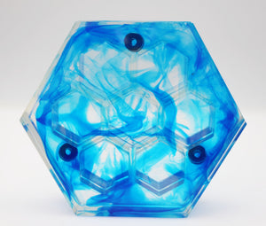 Sharp Edge Resin Dice Vault - Ocean Waters Dice Box Foam Brain Games
