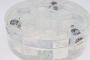 Sharp Edge Resin Dice Vault - Ethereal Clouds Dice Box Foam Brain Games