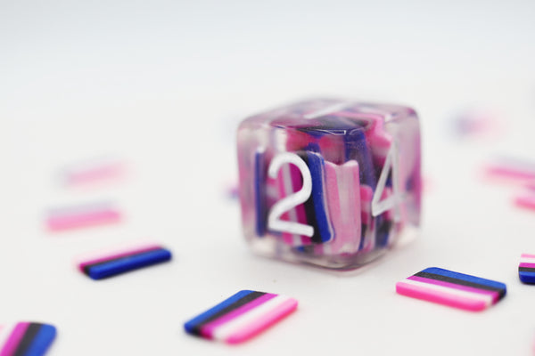 Pride Flag Single D6 Plastic Dice Foam Brain Games