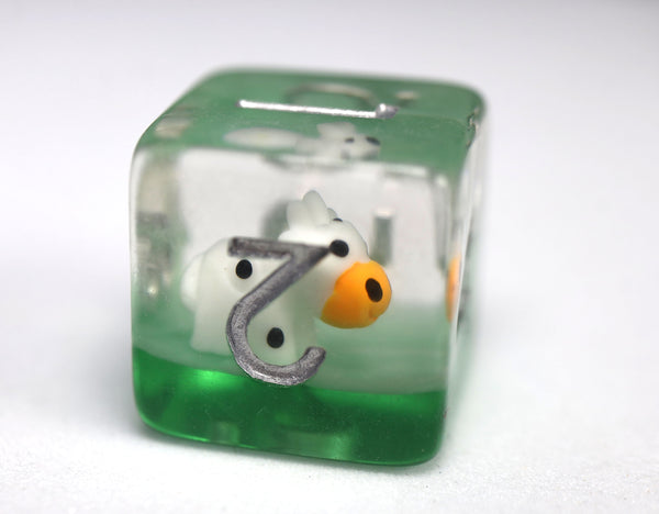 Grazing Cow RPG Dice Set Plastic Dice Foam Brain Games