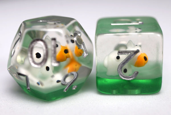 Grazing Cow RPG Dice Set Plastic Dice Foam Brain Games