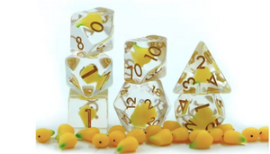 Juicy Mango RPG Dice Set Plastic Dice Foam Brain Games