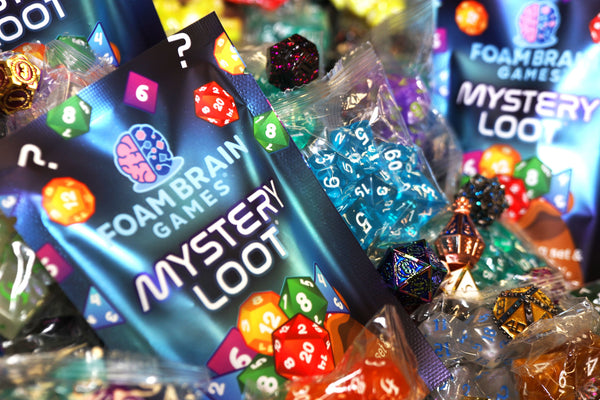 Mystery Loot: Plastic RPG Dice Set & Bonus Metal Die Mystery Loot Foam Brain Games