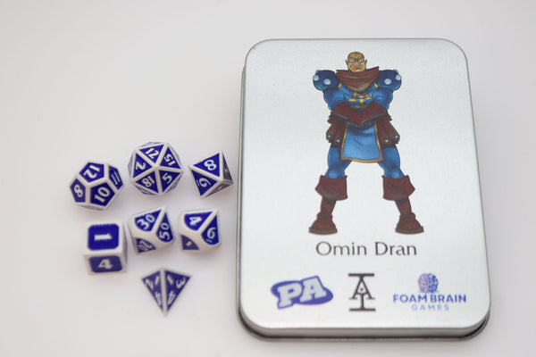 Acquisitions Inc Character Dice: Omin Dran (2nd Edition) Metal Dice Foam Brain Games