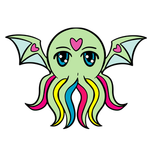 Pridethulhu: Pansexual Enamel Pin Foam Brain Games
