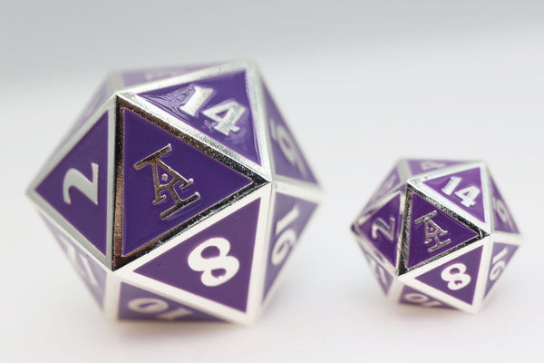 Acquisitions Inc 35mm Metal D20: Vi Metal Dice Foam Brain Games