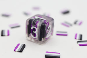 Pride Flag Single D6 Plastic Dice Foam Brain Games