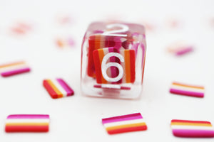 Pride Flag Single D6 Plastic Dice Foam Brain Games