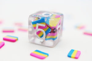 Pride Flag Single D6 Plastic Dice Foam Brain Games