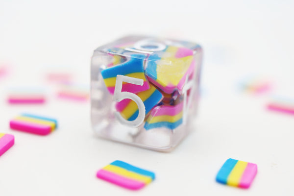 Pride Flag Single D6 Plastic Dice Foam Brain Games