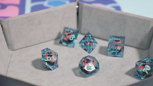 Sharp Edge Moving Eye RPG Dice Set - True Sight Plastic Dice Foam Brain Games