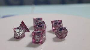 Sharp Edge Moving Eye RPG Dice Set - Bloodshot Plastic Dice Foam Brain Games