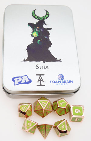 Acquisitions Inc Character Dice: Strix Metal Dice Foam Brain Games