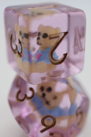 Teddy Bear RPG Dice Set Plastic Dice Foam Brain Games