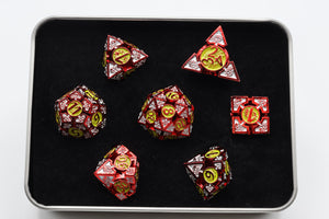 Oculus: Ablaze - Hollow Metal RPG Dice Set Metal Dice Foam Brain Games