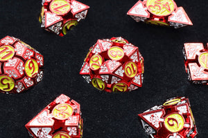 Oculus: Ablaze - Hollow Metal RPG Dice Set Metal Dice Foam Brain Games