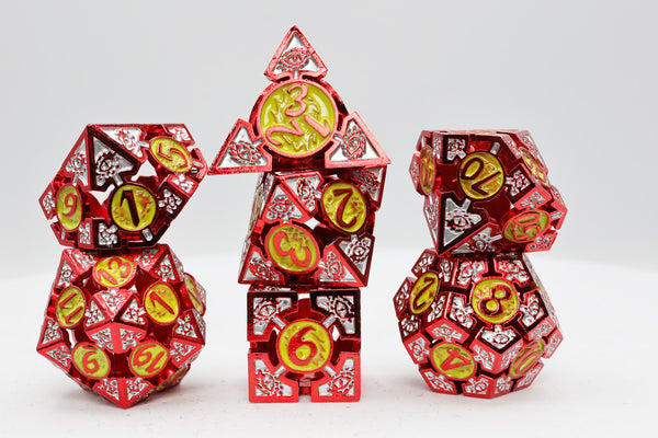 Oculus: Ablaze - Hollow Metal RPG Dice Set Metal Dice Foam Brain Games