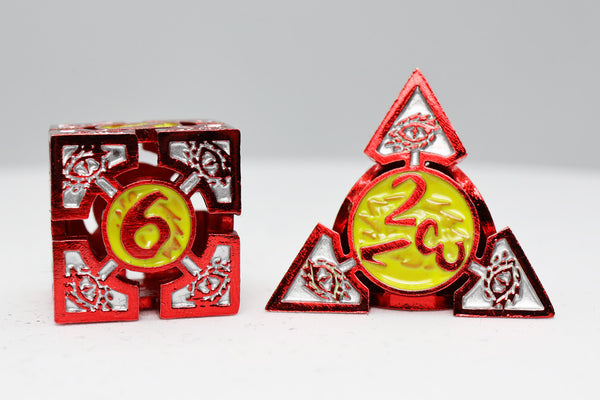 Oculus: Ablaze - Hollow Metal RPG Dice Set Metal Dice Foam Brain Games