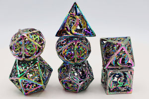 Bound Dragon: Mystic - Hollow Metal RPG Dice Set Metal Dice Foam Brain Games
