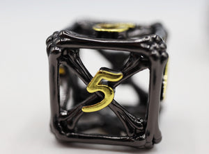 Night Bones - Hollow Metal RPG Dice Set Metal Dice Foam Brain Games