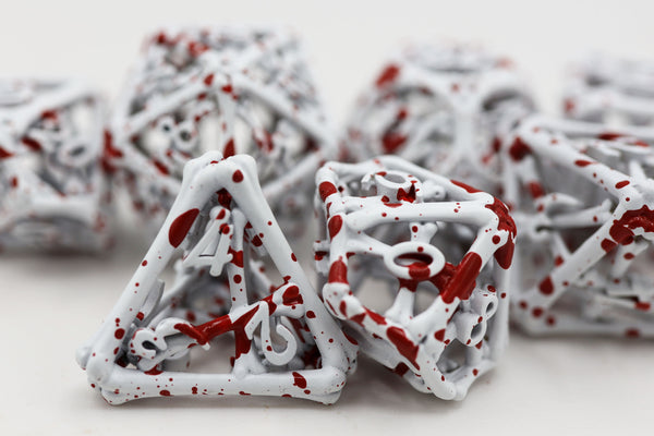 Blood Bones - Hollow Metal RPG Dice Set Metal Dice Foam Brain Games