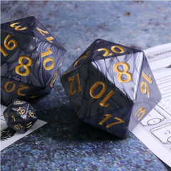 55mm Titan D20 - Black Pearl Plastic Dice Foam Brain Games