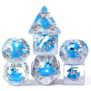 Bubble Bath Duck RPG Dice Set Plastic Dice Foam Brain Games