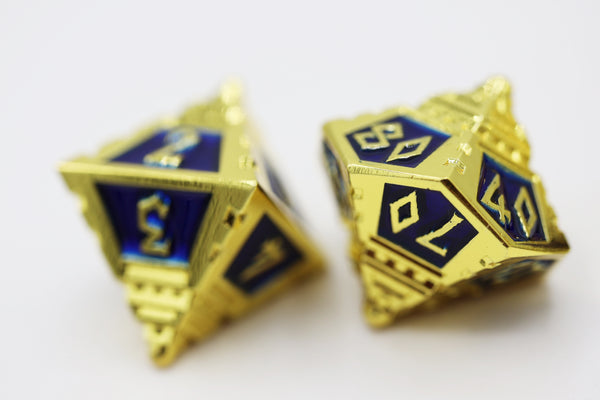 Dice 51: Cobalt Cosmos - Metal RPG Dice Set Metal Dice Foam Brain Games