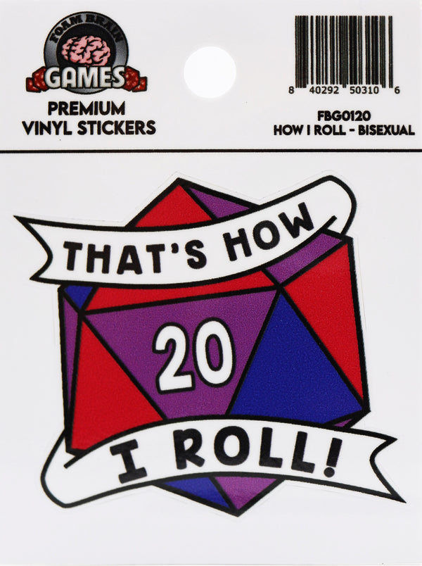 That's How I Roll Sticker - Bisexual Pride Stickers Foam Brain Games