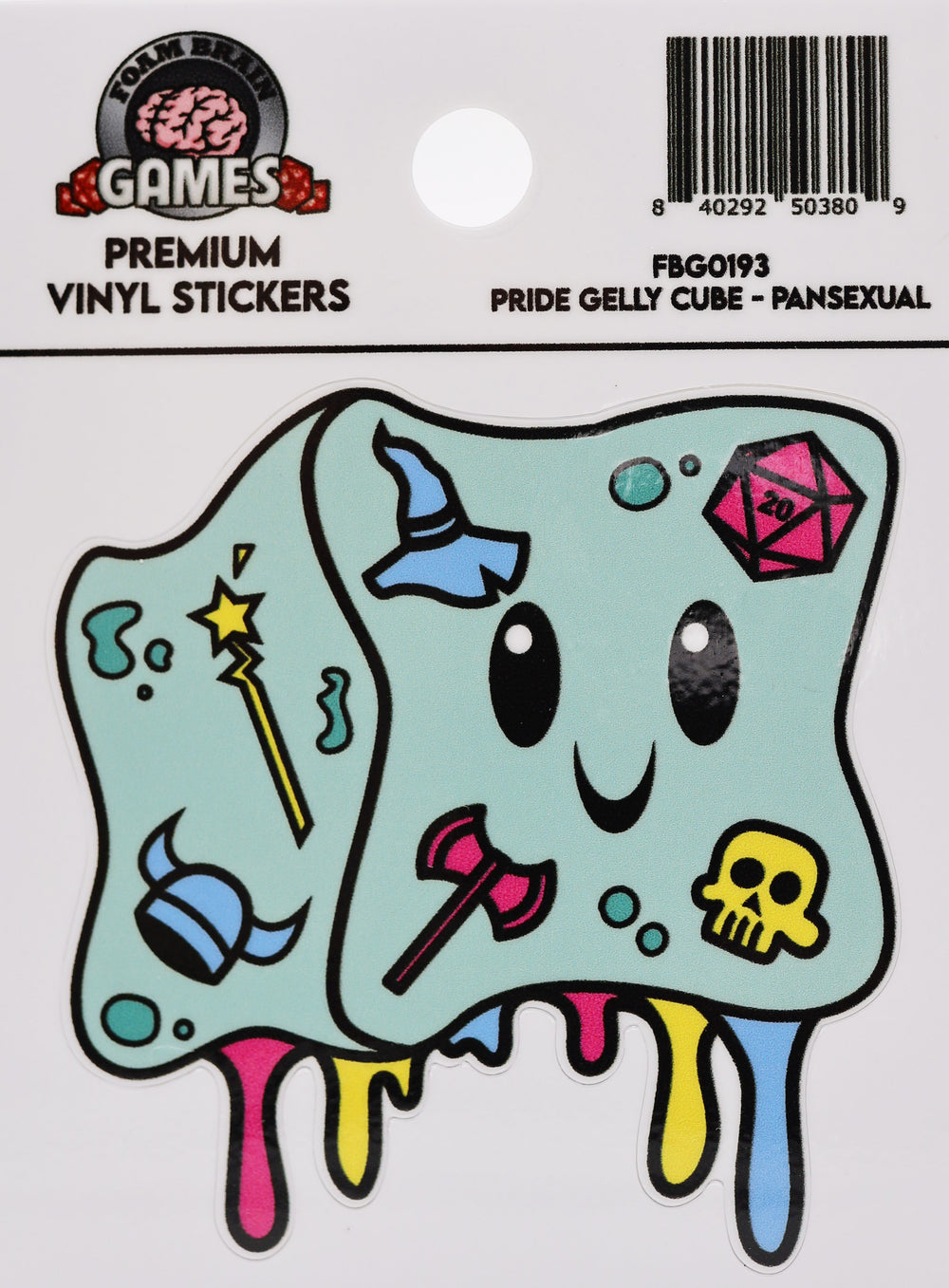 Pride Gelly Cube Sticker: Pansexual Stickers Foam Brain Games