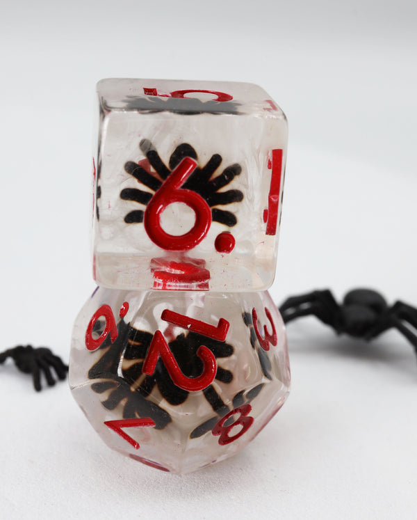 Black Widow RPG Dice Set Plastic Dice Foam Brain Games