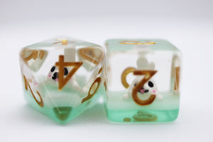 White Seal RPG Dice Set Plastic Dice Foam Brain Games