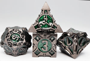 Quiver of Arrows: Swamp Arrow - Metal RPG Dice Set Metal Dice Foam Brain Games