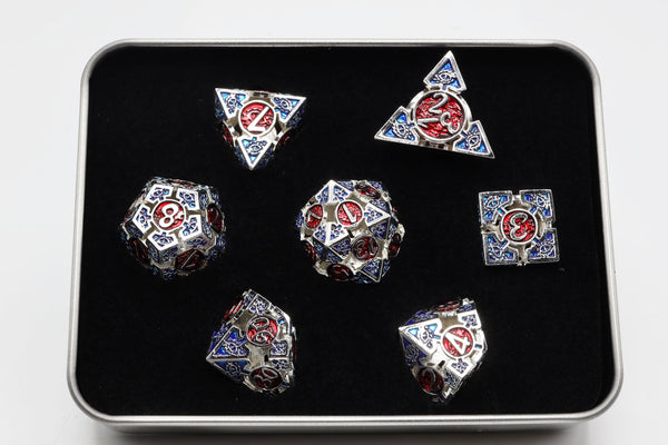 Oculus: Watchful - Hollow Metal RPG Dice Set Metal Dice Foam Brain Games