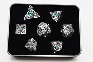 Oculus: Angelic - Hollow Metal RPG Dice Set Metal Dice Foam Brain Games