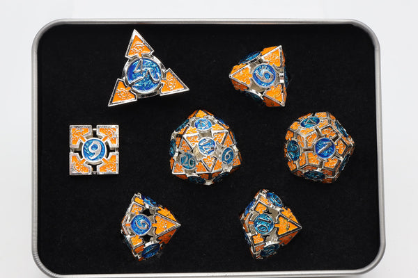 Oculus: Intelligent - Hollow Metal RPG Dice Set Metal Dice Foam Brain Games
