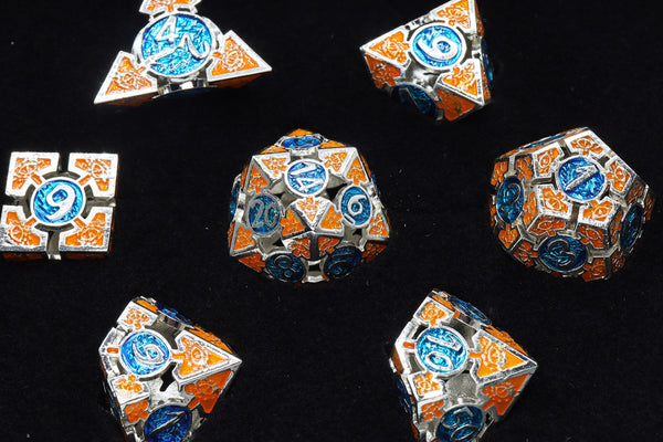 Oculus: Intelligent - Hollow Metal RPG Dice Set Metal Dice Foam Brain Games