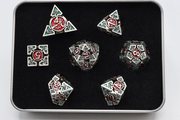 Oculus: Bewildered - Hollow Metal RPG Dice Set Metal Dice Foam Brain Games