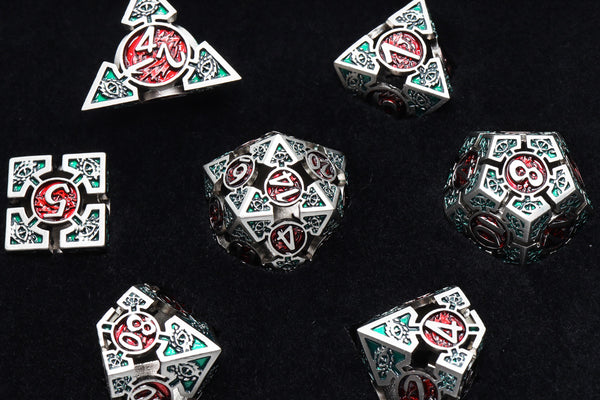 Oculus: Bewildered - Hollow Metal RPG Dice Set Metal Dice Foam Brain Games