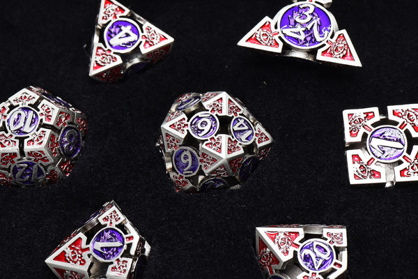 Oculus: Puzzling - Hollow Metal RPG Dice Set Metal Dice Foam Brain Games
