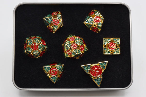 Oculus: Mischievous - Hollow Metal RPG Dice Set Metal Dice Foam Brain Games