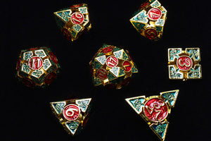 Oculus: Mischievous - Hollow Metal RPG Dice Set Metal Dice Foam Brain Games