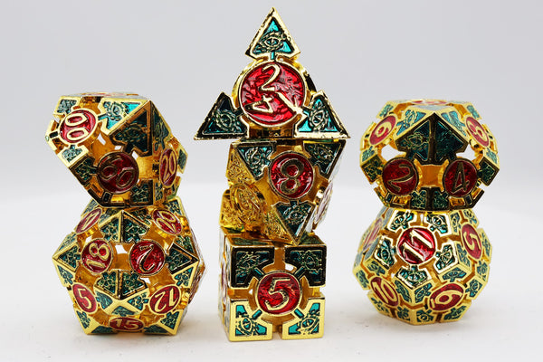 Oculus: Mischievous - Hollow Metal RPG Dice Set Metal Dice Foam Brain Games